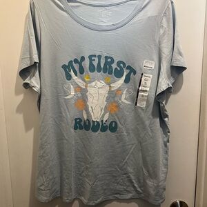 Time and Tru Women’s Maternity Graphic Tee with Short Sleeves